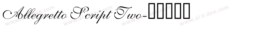 Allegretto Script Two字体转换